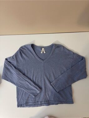 Pact Light Blue V-Neck Sweater